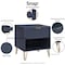Manhattan Comfort 2-Piece DUMBO Standard 3-Drawer Dresser and DUMBO 1.0 Nightstand in Midnight Blue 2-DB01-MB - alternate 3